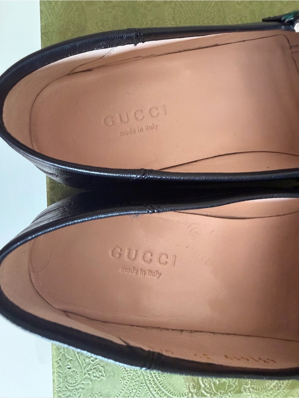 Gucci Black Leather Horsebit Web Stripe Loafers EU 35 - Picture 7 of 8